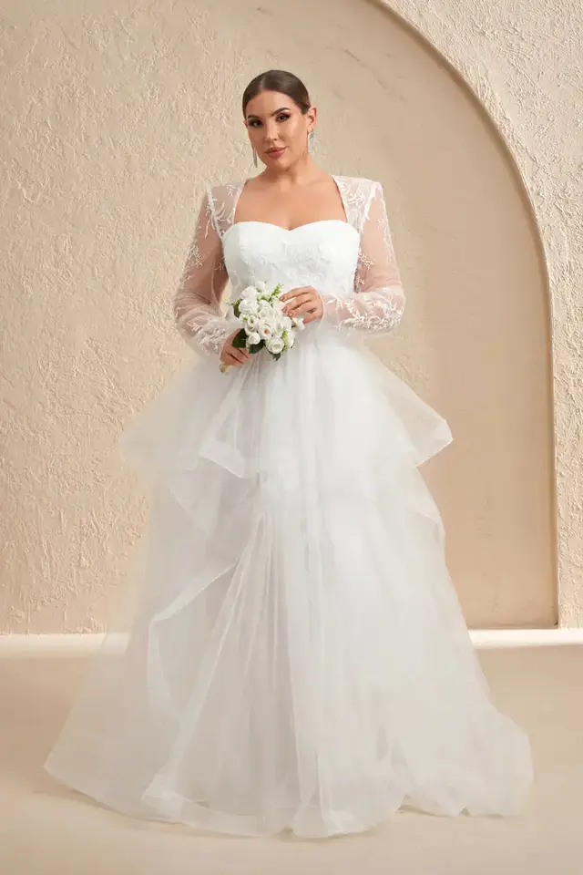 Iris — Ball Gown — Sweetheart — Long Sleeve — Floor-Length