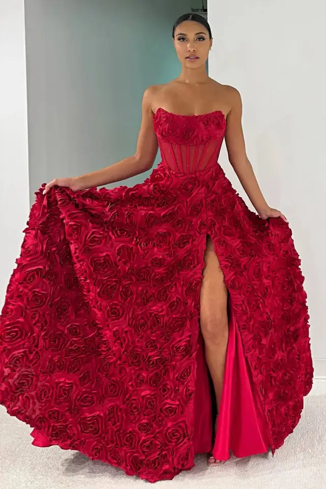 Quinn — A-Line — Strapless — Evening Gown