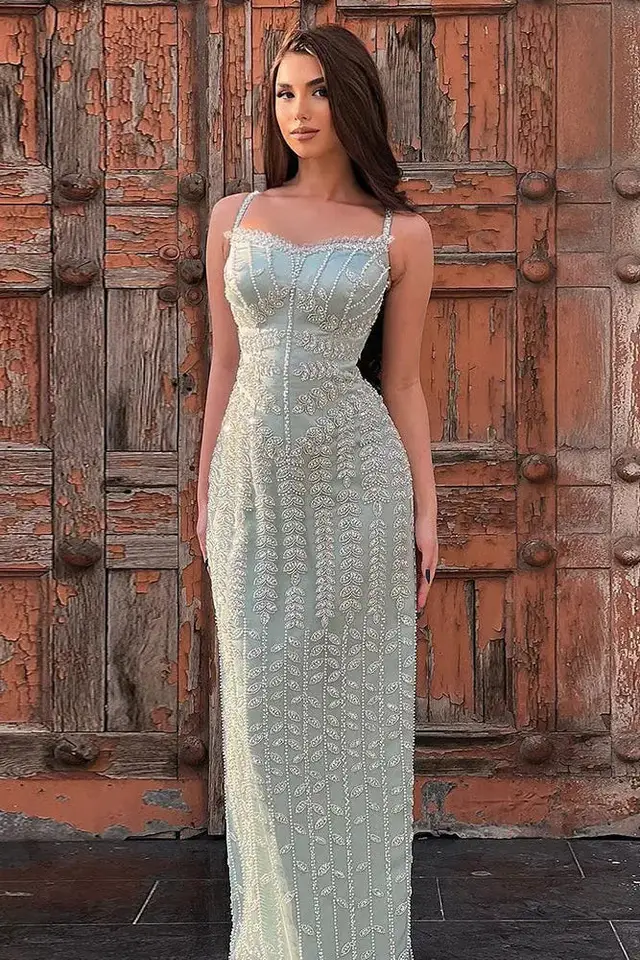 Willow — Mermaid — Spaghetti Strap — Spaghetti Strap — Evening Gown
