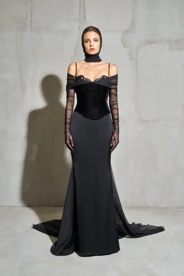 Aria — Mermaid — Long Sleeve — Floor-Length — Evening Gown — LV12011818