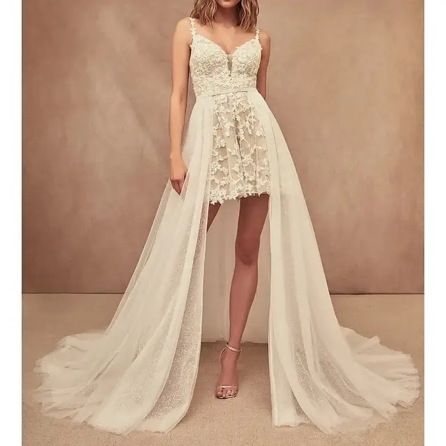 Tulle A-Line Wedding Dress — LV10020149