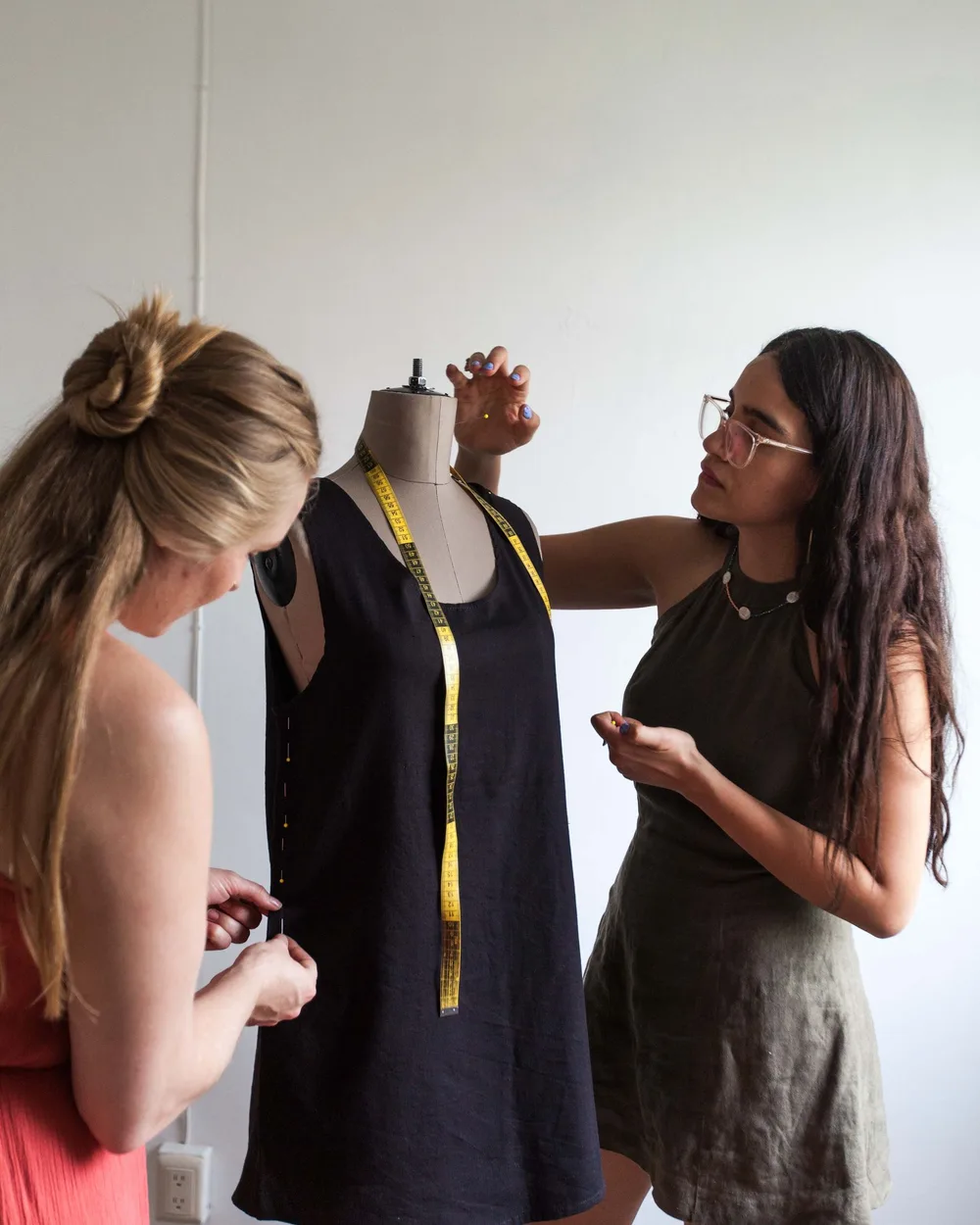 A finished garment receiving its final atelier inspection